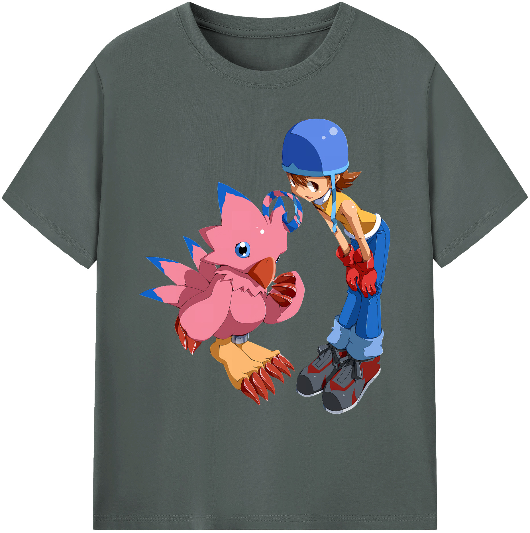 （画像用） Digimon デジタルモンスター/デジモン 綿100％ メンズ半袖Tシャツ｜肌触りやわらか＆通気性
